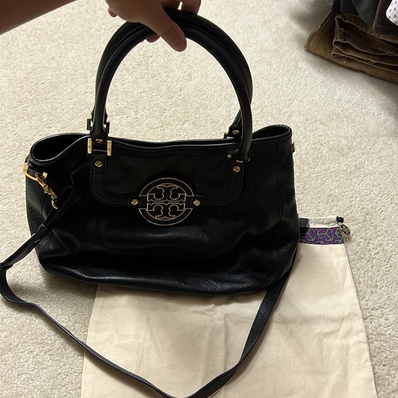 Tory Burch Black with gold accents, crossbody bag with top handle - Picture 6 of 6